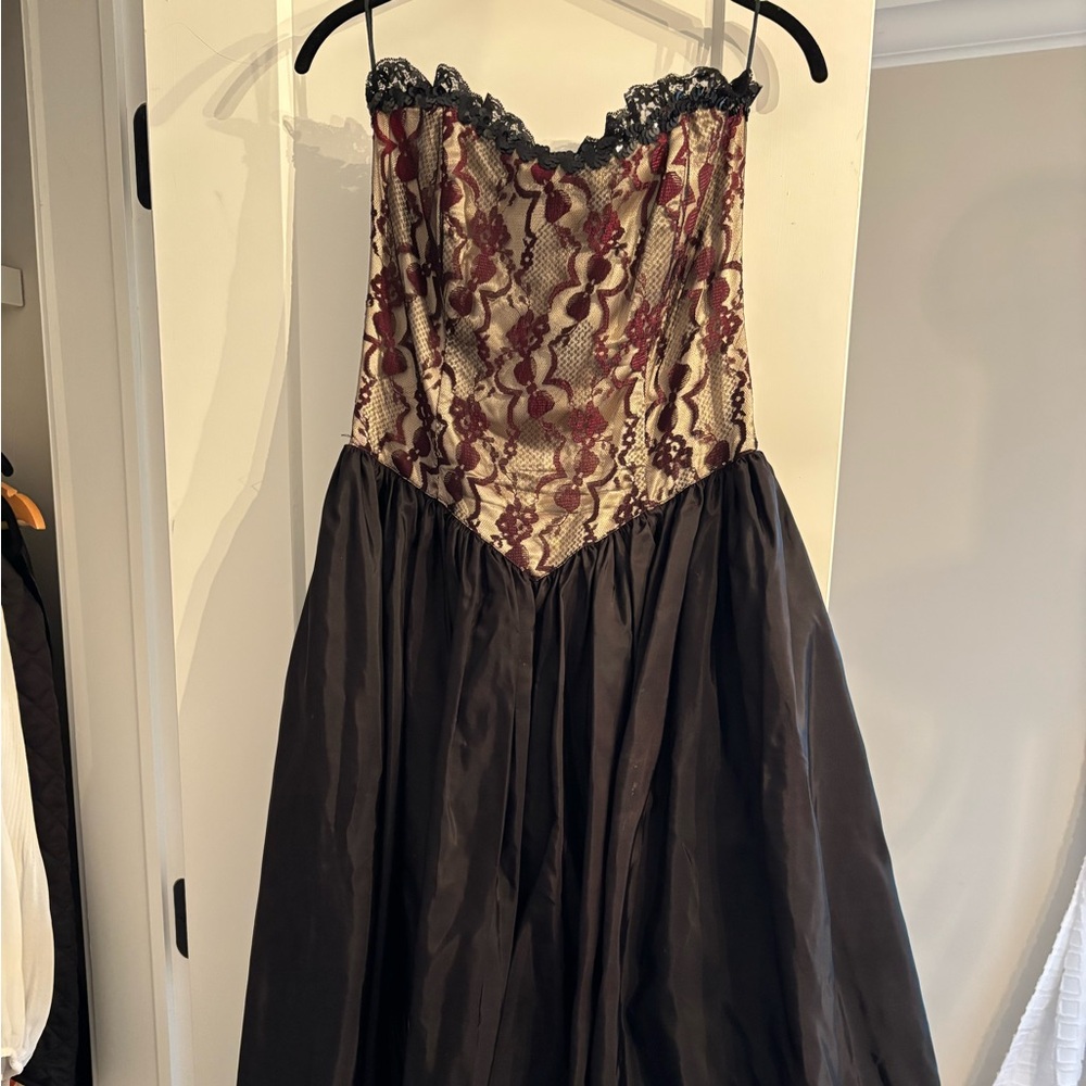 Gunne Sax Vintage Black Lace Dress
